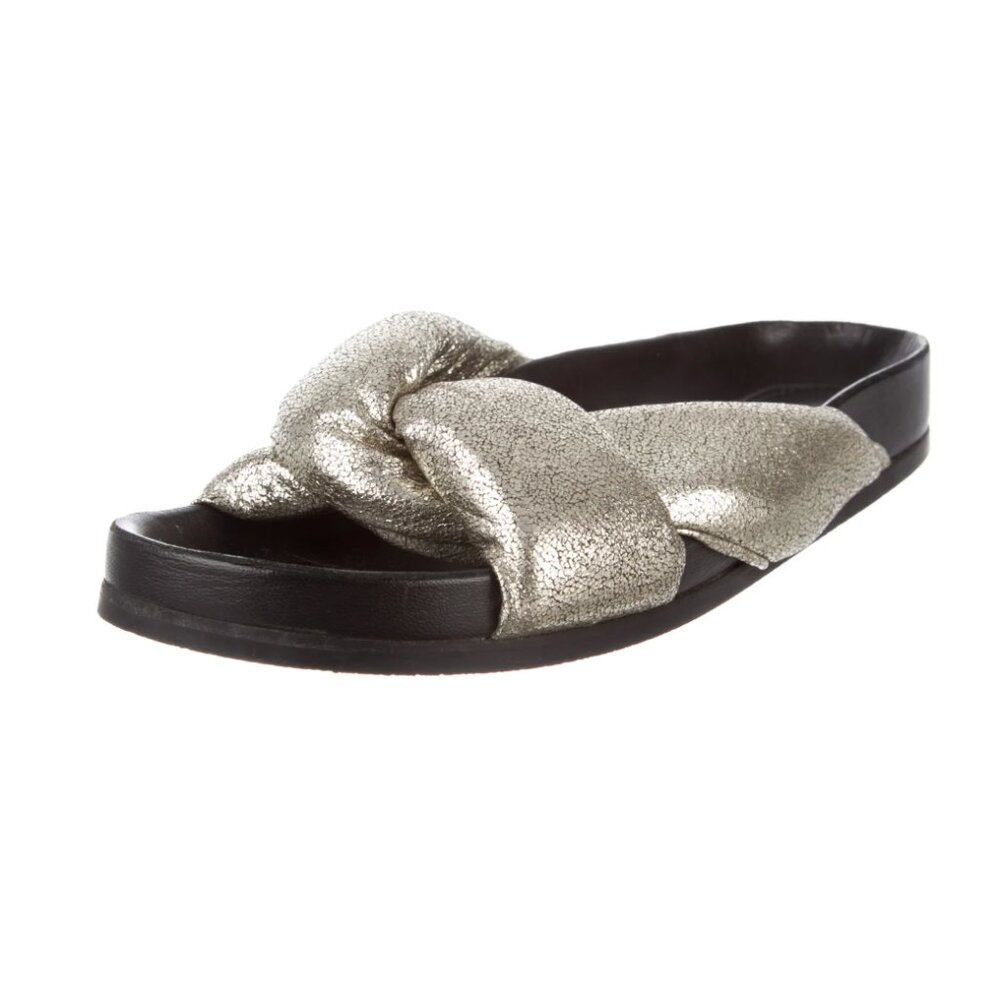 Chloe Leather Slides 38 (7.5)